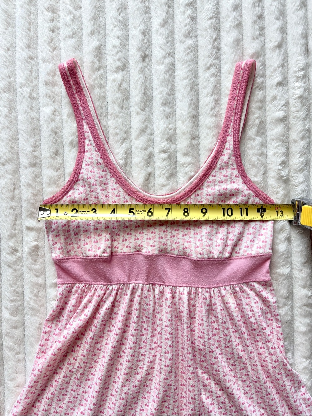 Vintage Y2K Rare Hollister Light Pink Cherry Babydoll Tank Top - Picture 6 of 8